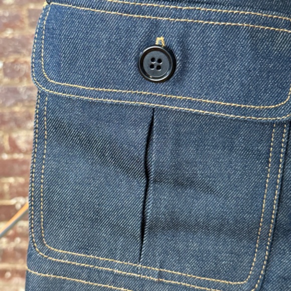 CHLOE - Blue cotton raw denim cargo pocket shorts - Size FR36 - Authentic - Picture 6 of 7